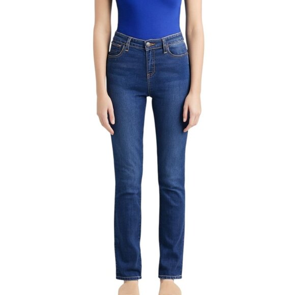 Forever 21 BLUE Jeans MID RISE STRAIGHT LEG Denim WOMEN'S WOMAN'S Size 0 - Picture 1 of 12